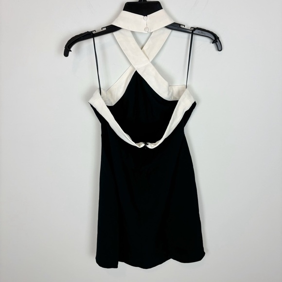 Superdown Brielle Cross Front Dress in Black & White Size M - Picture 4 of 14